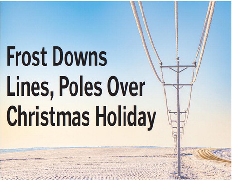 Frost Downs  Lines, Poles Over  Christmas Holiday