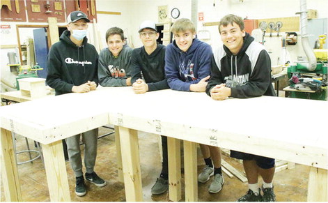 Students Build Tables From Old Gym Floor