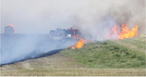 Sunday Afternoon Fire Burns Approximately 120 Acres