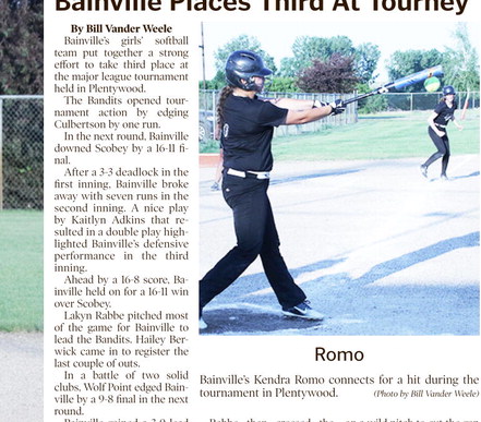 Bainville Places Third At Tourney