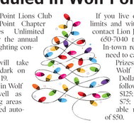 Christmas Lighting Contest  Scheduled In Wolf Point