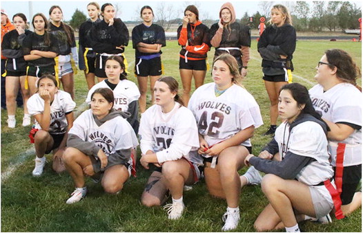 Wolf Point Girls Tangle In Powder Puff Football Game
