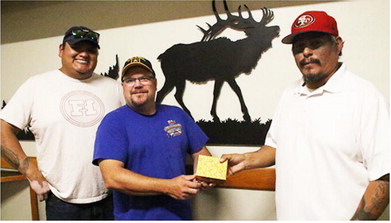 Elks Lodge Presents Donation  To Tribes’ Veterans Affairs