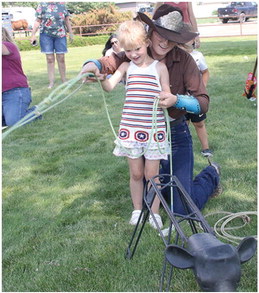 Youngsters Learn to Rope, Race From Rodeo Queens