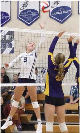 Bainville Knocks Off Culbertson During Volleyball Action Bainville Knocks Off Culbertson During Volleyball Action