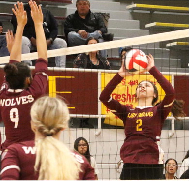 Lady Wolves Down Poplar In Conference Volleyball Match