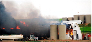 Fire Threatens Bainville Facility Fire Threatens Bainville Facility