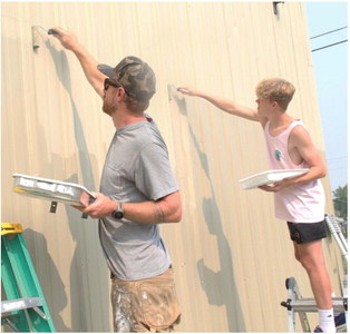 Mission Team Gives  Building Fresh Look