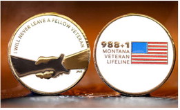 988+1 Veteran Coins Designed To Prevent Suicide In Montana 988+1 Veteran Coins Designed To Prevent Suicide In Montana