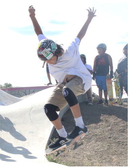 Participants Compete During Wolf Point’s Skate Jam