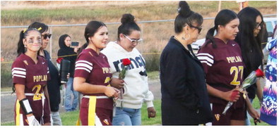 Poplar Flag Football Holds Senior Night