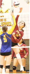 Poplar Falls Short In  League Volleyball Matches