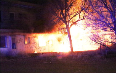 Thursday Fire Burns Abandoned Apartments