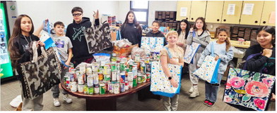 Poplar Middle School Students Collect Food For Local Families