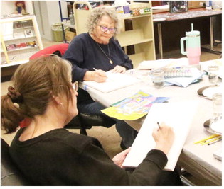 Adults Turning Out Art Work Through New Class At Library